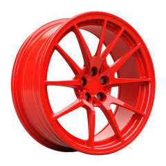Fototapeta premium Sleek and stylish car rims on a white backdrop, perfect for enhancing your vehicles look and performance.