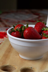 strawberries in a bowl