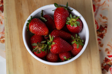 strawberries in a bowl