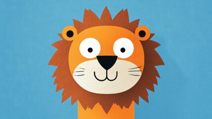 This cute lion art combines fun style and nature, perfect for kids with a love for bold, vibrant drawings.