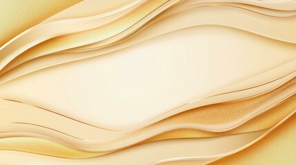 Obraz premium This stylish flat design features rich golden waves and bright dots, creating a modern, chic visual with an icy twist.