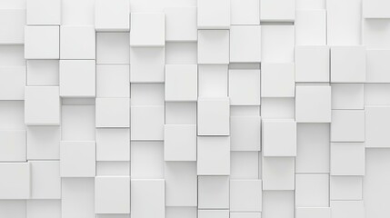 Minimalist flat design featuring light gray and textured white cubes, perfect for showcasing your ideas in style.