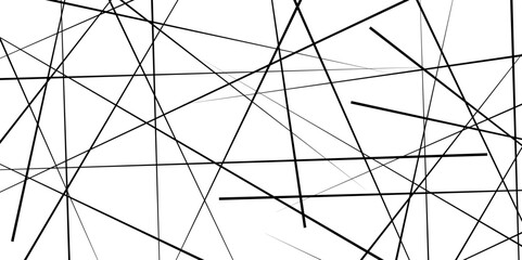 Obraz premium Modern, contemporary art-like illustration, Random chaotic lines abstract geometric pattern texture.