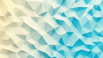 Obraz premium This chic flat design showcases playful textured triangles in soft turquoise and light yellow, brightening up any room.