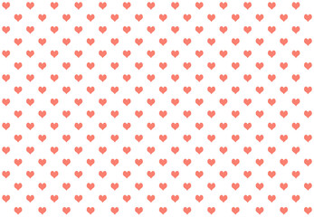 Heart Salmon color on white background. For Background.