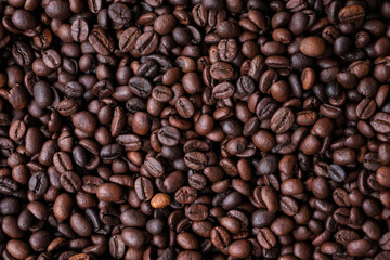 Obraz premium Roasted coffee beans for background