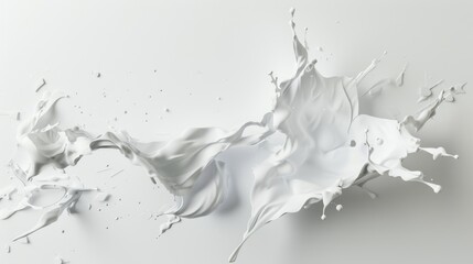 Minimalist White Paint Splash on Clean Surface