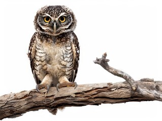 Close-up of a Spectacled Owl Perched on a Branch