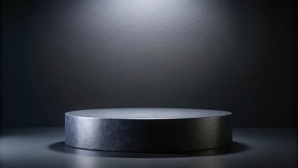 Black stone podium with sleek design for showcasing products , display, product, stand, exhibition, presentation, showcase