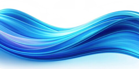 Vibrant blue wave pattern with soft and rounded forms, ocean, water, waves, fluid, flow, abstract, design, background, color, aqua