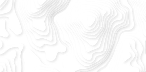 Wave paper cut background. map line of topography. Abstract design with black and white abstract background 
