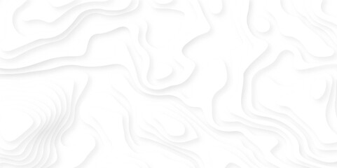 Wave paper cut background. map line of topography. Abstract design with black and white abstract background 