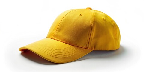 Fototapeta premium Yellow cap mockup with background for customization, yellow, cap, mockup, background, customize, fashion, accessory