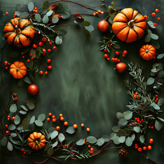 Obraz premium halloween background with pumpkins