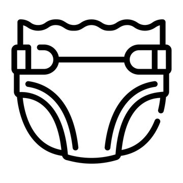recommend clip art: diaper Line Icon