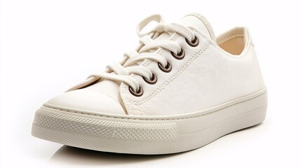 Classic White Sneaker on a Clean Background