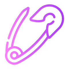 safety pin Line Gradient Icon