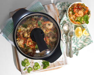 Shrimp Paella is a main dish