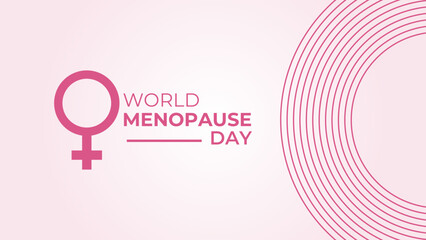 World Menopause Day is observed every year on the 18th October. suit for banner, cover, card, web, social media post, header, advertisement, greeting card, poster with background. Vector illustration