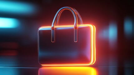 A sleek, illuminated briefcase design showcasing modern aesthetics.