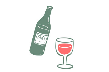 ワインのシンプルなイラスト
