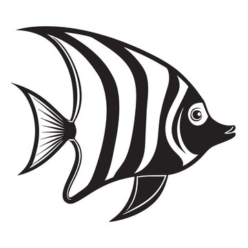recommend clip art: Angelfish silhouette vector illustration