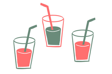 シンプルなジュースのイラスト
