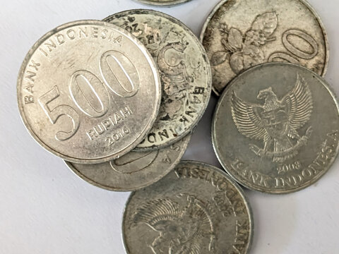 Indonesian currency rupiah coins