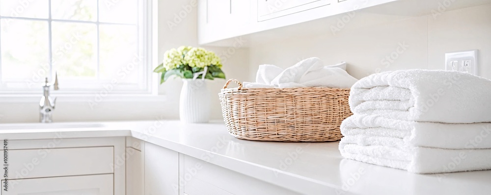 Poster efficient and bright traditional laundry room with smart storage solutions - organized design for a 
