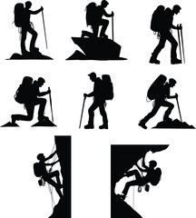 Silhouette of a Mountaineer