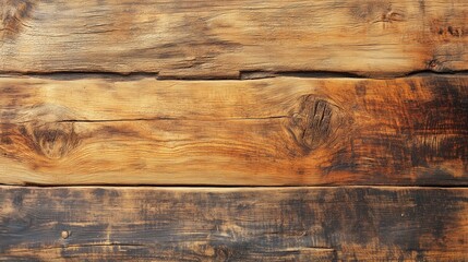 Naklejka premium A wooden background with a few spots of paint. The background is brown and has a rustic feel.