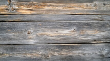 Naklejka premium A wooden surface with a grainy texture. The wood is old and worn, with some areas showing signs of rot. The surface is rough and uneven, with many small holes and cracks. Scene is one of decay.