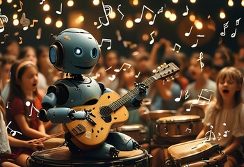 robot conducting orchestra
