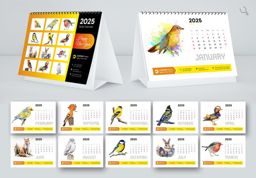 Desk Calendar 2025 Template