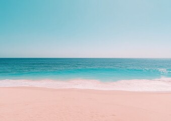 Obraz premium Serene Beach Scene Showcasing Natural Beauty with Soft Waves and Tranquil Skies at Dusk