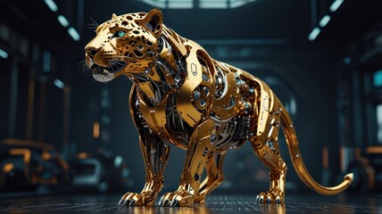 Golden Mechanical Leopard