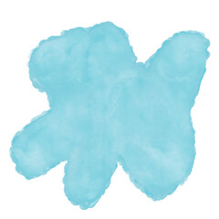 Light Blue Watercolour Paint Abstract Shapes