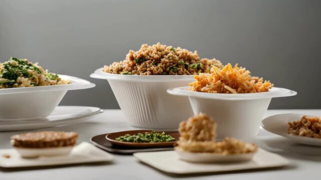 Disposable plastic and paper serving items. A compostable alternative to achieve zero waste