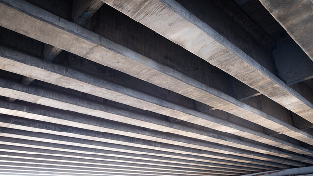 The underside of the bridge