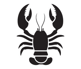 Lobster Silhouette Vector, Shrimp silhouette, Fish vector