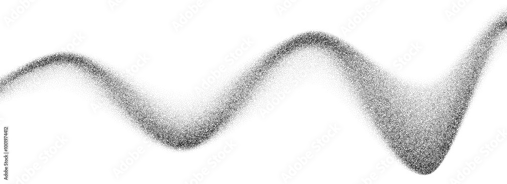 Poster grain wave gradient texture. black stipple flow line background. dotted undulate sand backdrop with 