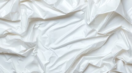 Obraz premium White Plastic Wrap Texture Crumpled Polyethylene Film Abstract Background