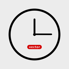 Modern And minimalist clock icon vector eps. 