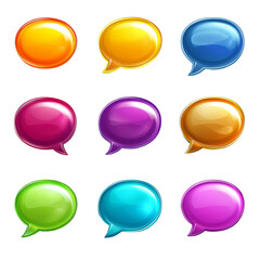 Colorful Speech Bubble Collection for Messaging and Communication Designs