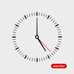 Classic and simple clock icon vector 