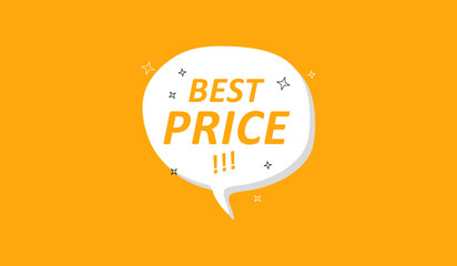 Buble sale promotion on yellow background