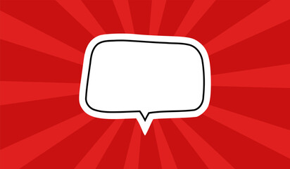 Blank empty speech bubbles for text