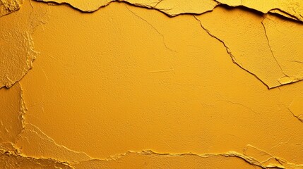 Golden Textured Wall Background   Abstract Crackled Cement Surface