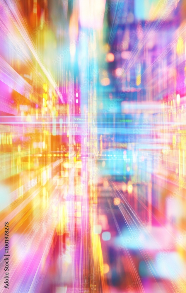 Aufkleber Futuristic Virtual Reality Background with Vibrant Abstract Patterns and Technological Vibes