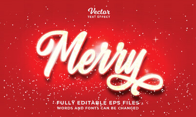 glittering Christmas text effect editable eps cc file